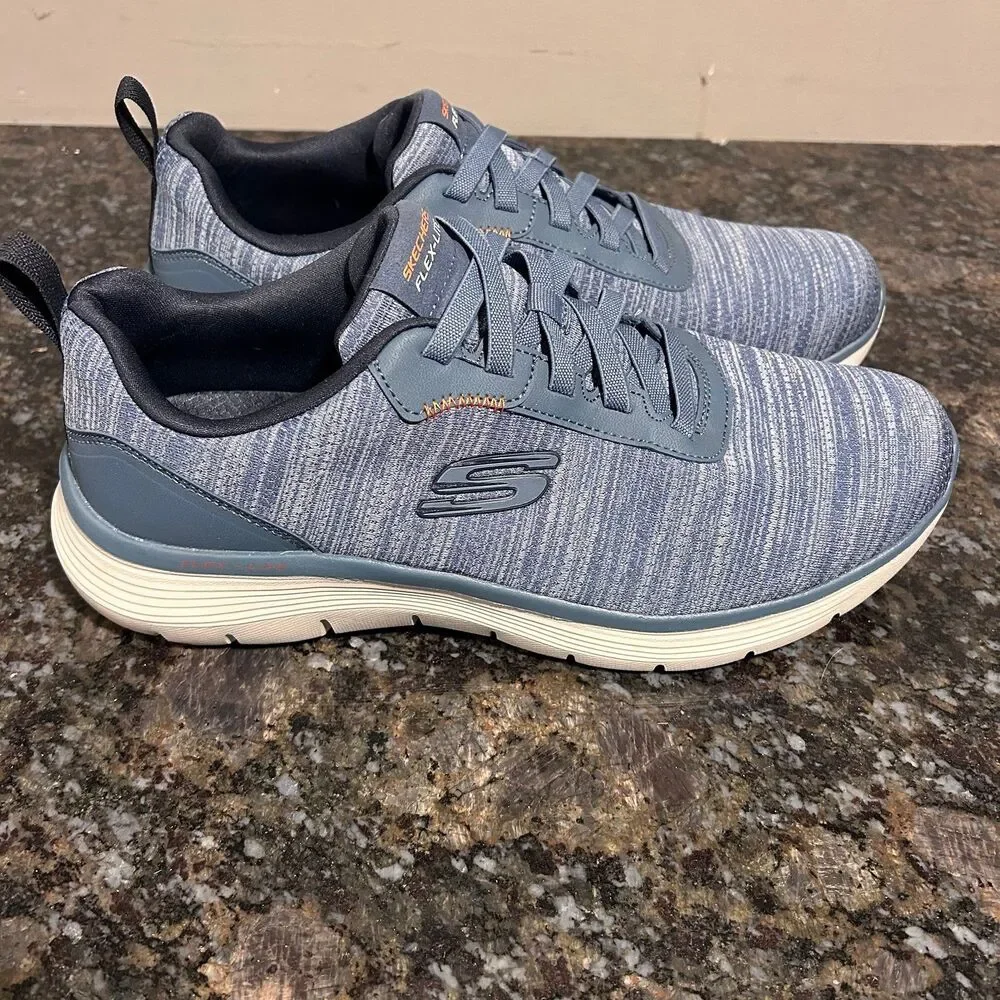 Skechers Flex-Lite Air Cooled Memory Foam Mens 10.5 EUC Heather Blue Slip On